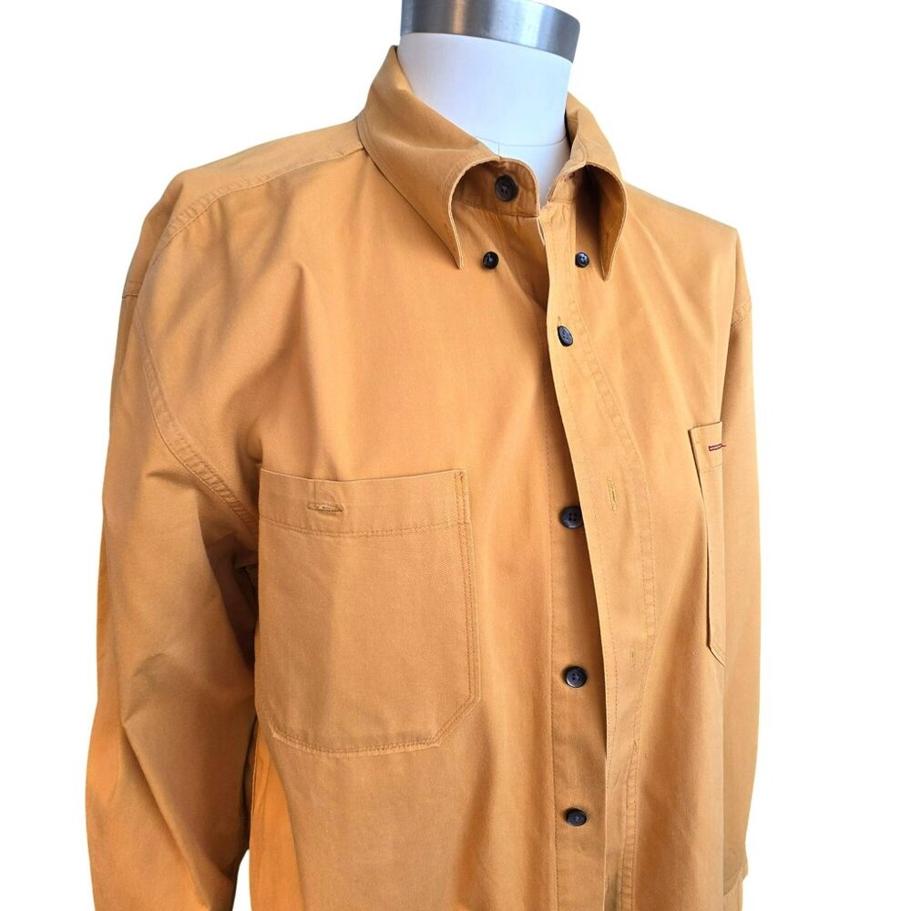 The Territory Ahead Shirt Mustard Yellow Button-Down L Cotton Long Sleeve JJ4226
